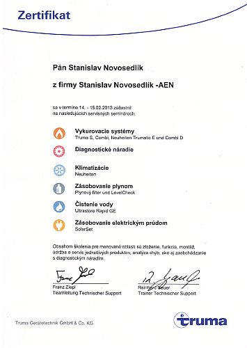 Certifikát Certifikát